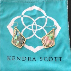 Kendra Scott Gold Earrings Abalone Shell